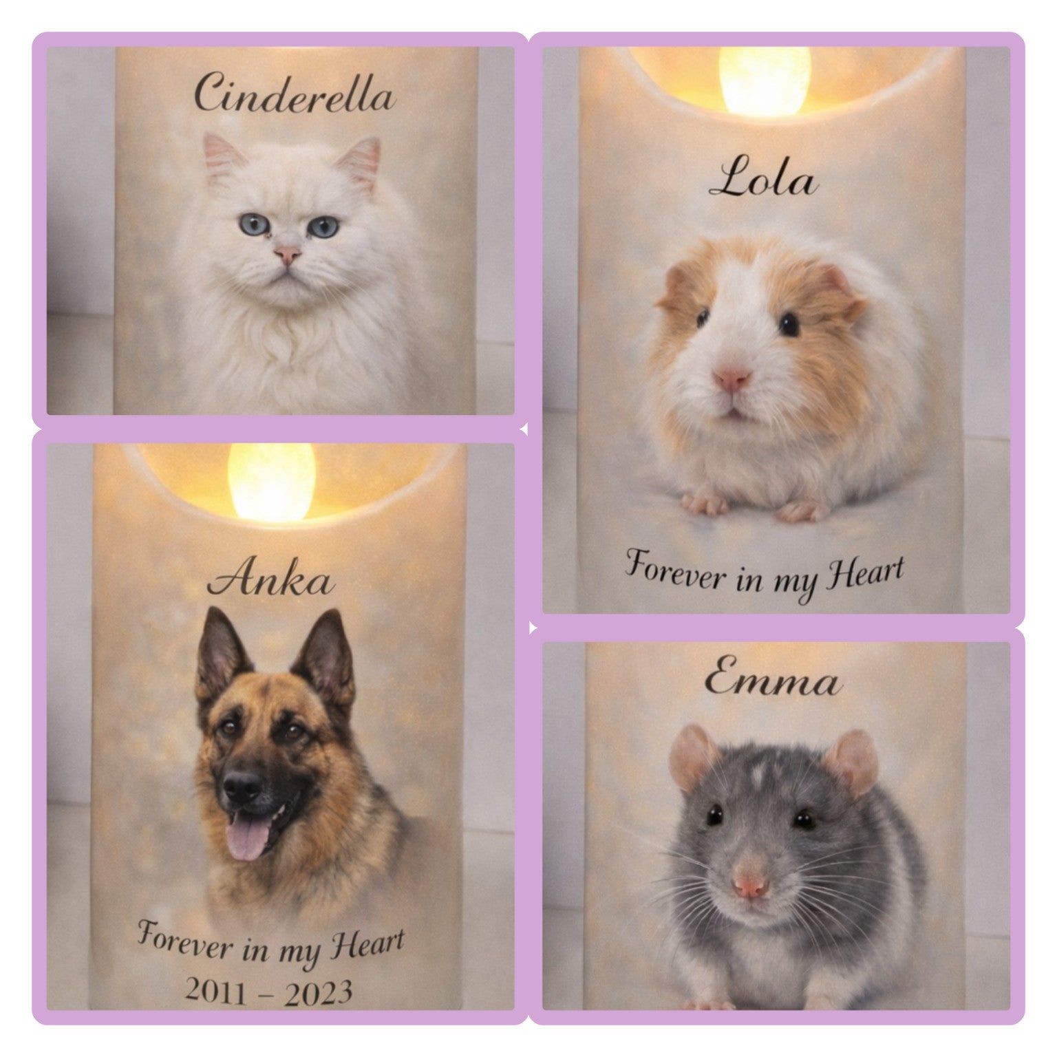 Personalisierte LED Erinnerungskerze 10cm